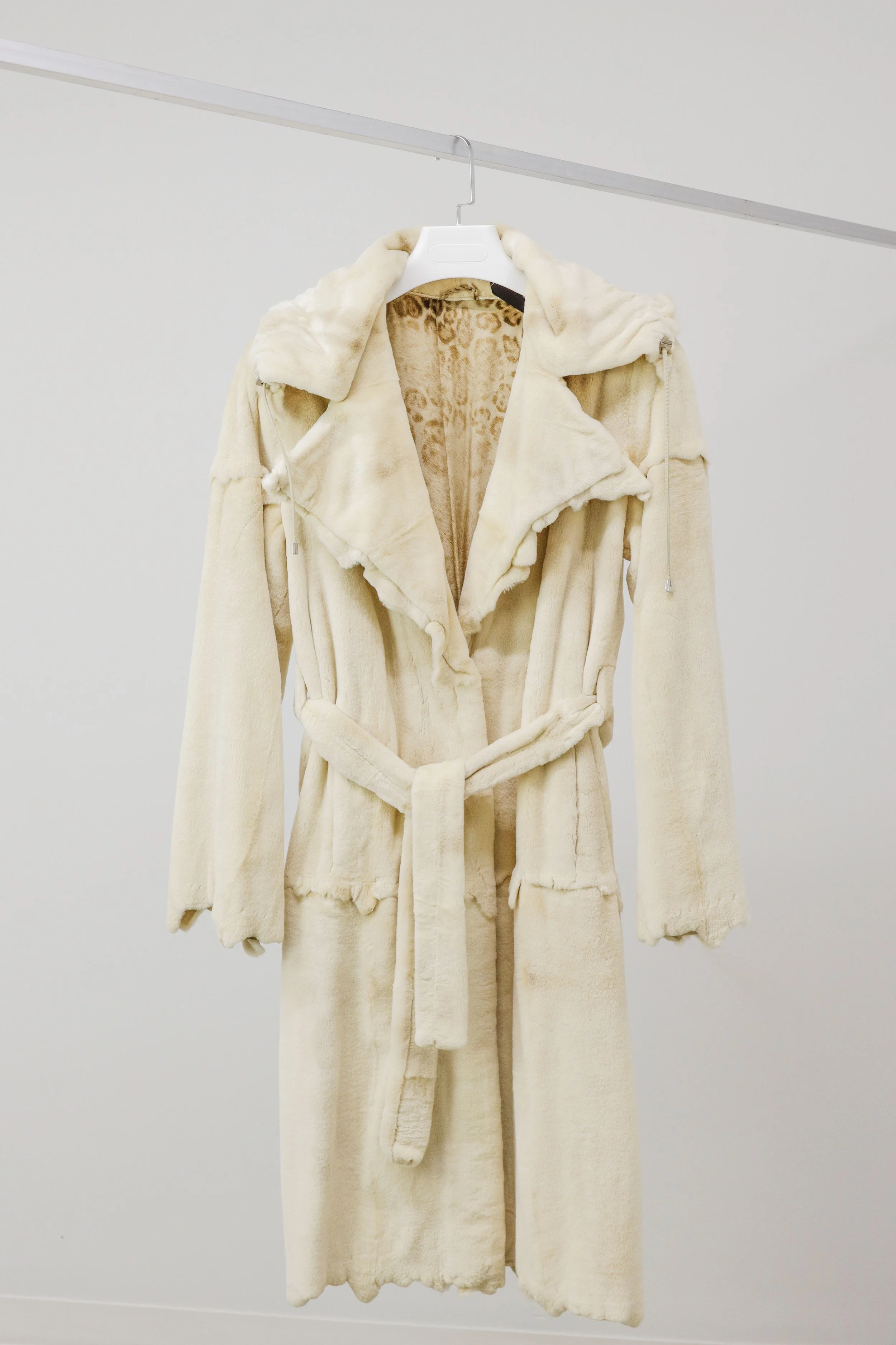 Mink sales trench coat